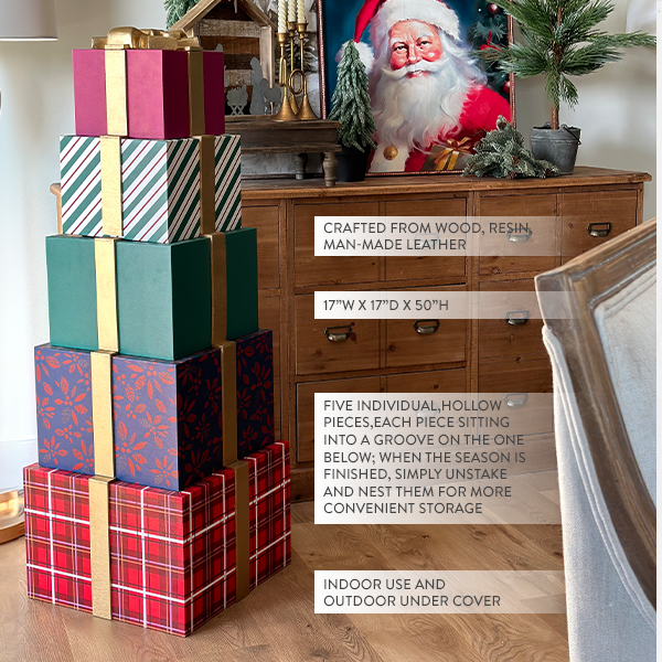 Present Stack Topiary - Decor Steals