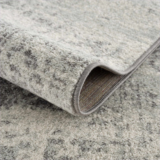 neutral toned area rug close up photo