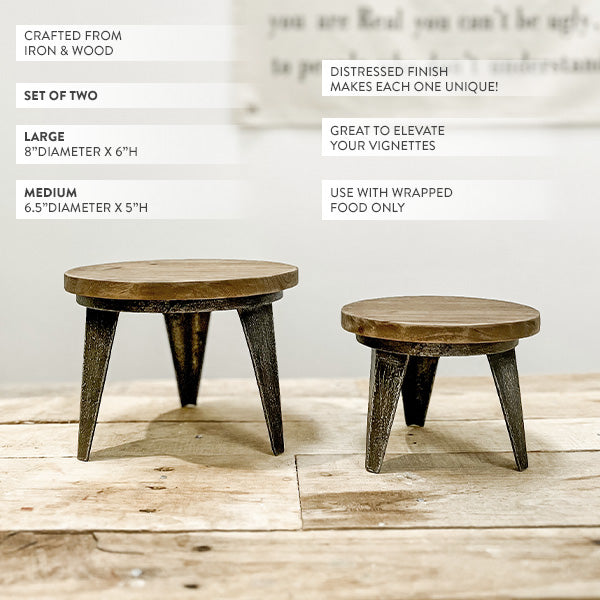 Metal and Wood Risers - Decor Steals