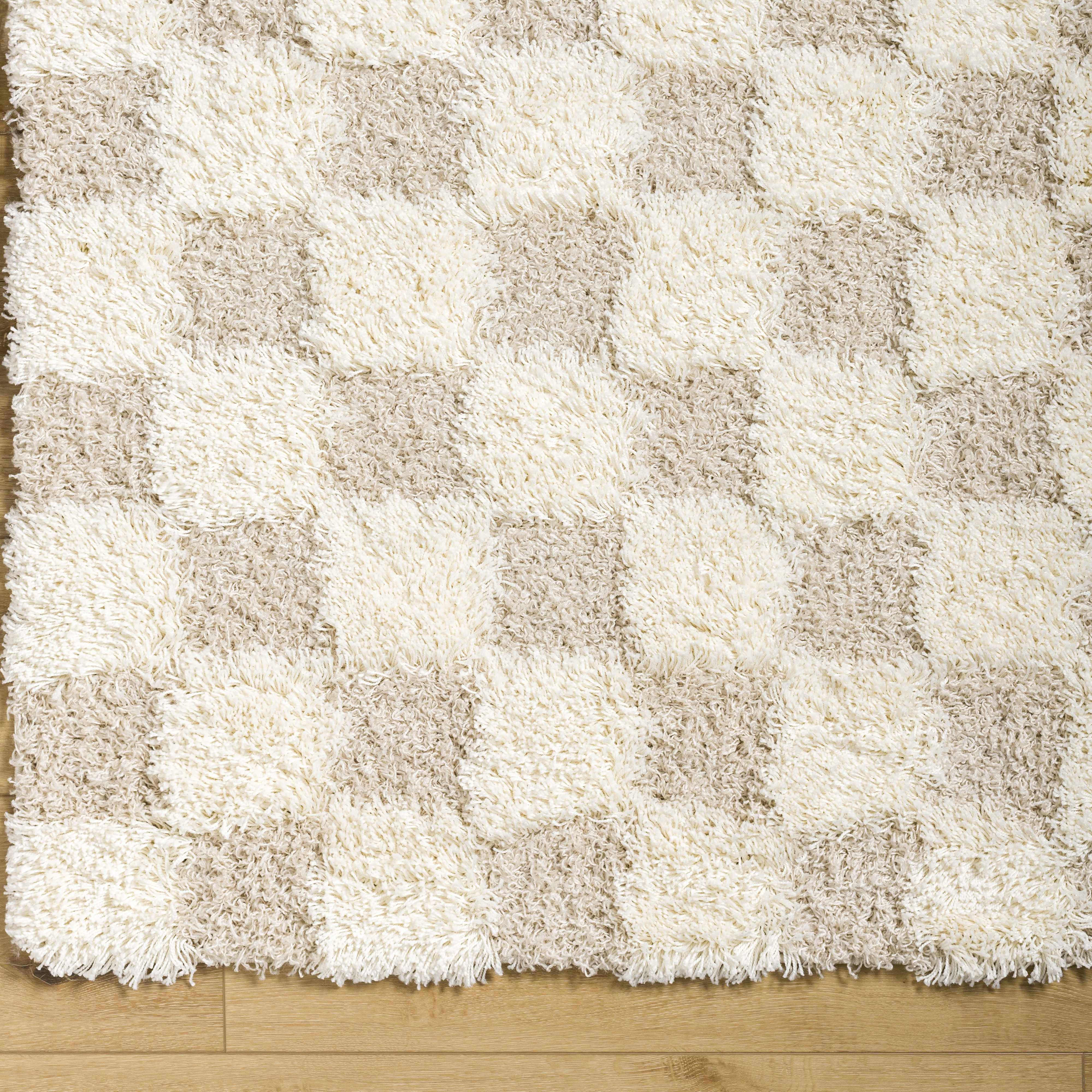 Checked Natural Rug Neutral Checkered Area Rug - Decor Steals