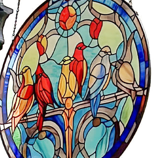 Stained Glass Bird Sign