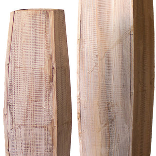 Wooden floor vases with fall foliage decor