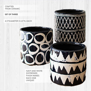Ceramic Pattern Planters