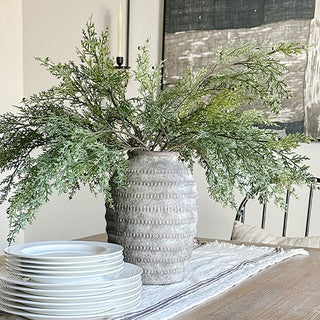 Handcrafted Ribbed Texture Large Vase