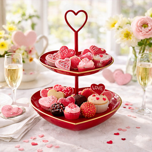 【美品】 DIVA D5.2 RC 164cm Hart ハート TYROLIA 2 Tier Heart Metal Tray with Handle | Food Safe - Decor Steals