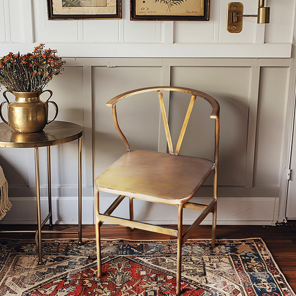 Antique Brass Metal Chair Decor Steals - Main Image