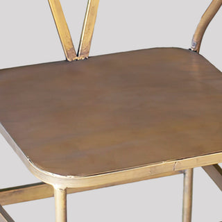 Odette Antique Brass Metal Chair