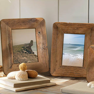 Recycled Wood Photo Frames, Set of 3