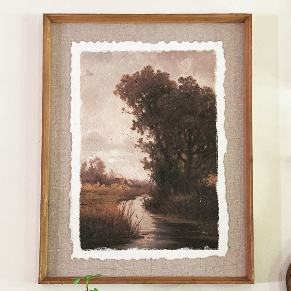 Framed Photo Rural Area Rural Countryside Wood Framed Wall Decor - Decor Steals