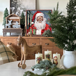Vintage Inspired Santa Wall Art