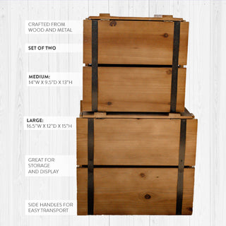Wood Crates with Lids