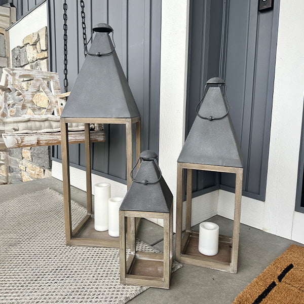 Myra Oversized Floor Lanterns, Set of Decor Steals