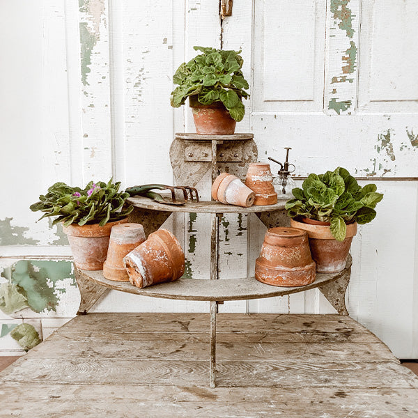 wooden indoor plant stands Rustic Wood Garden Tiered Plant Stand