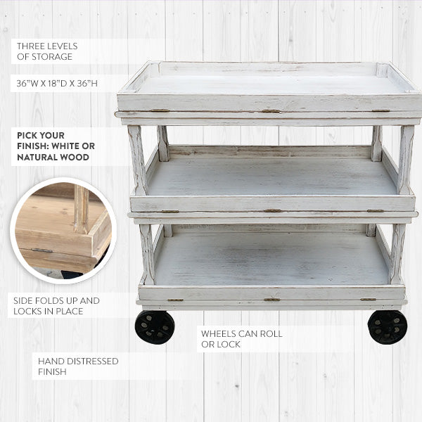 Bakery Cart Wooden Bakery Cart Decor Steals