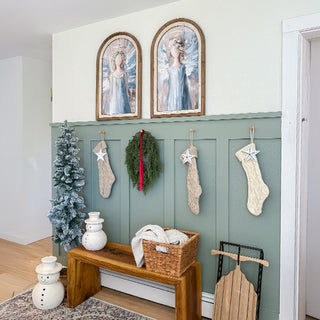 Arched Winter Angel Wall Art, Set of Two | Switch-a-Print Series