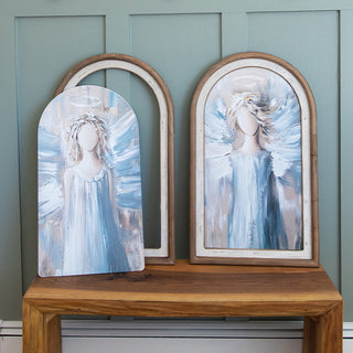 Arched Winter Angel Wall Art, Set of Two | Switch-a-Print Series