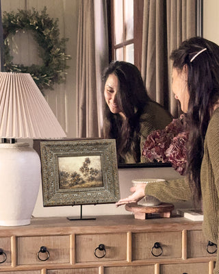 Old-World Ornate Framed Landscape Art Print