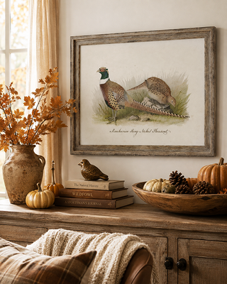 Timeworn Manchurian Pheasant Naturalist Wall Art