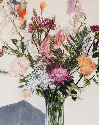 Watercolor Inspired Wildflower Tapestry with Grommets