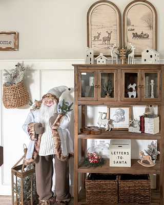 Double Sided Winter Holiday Wall Art, Set of 2, Reversible Panels