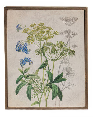 blue sprig wall decor