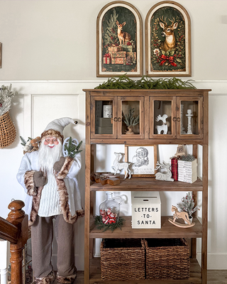 Double Sided Winter Holiday Wall Art, Set of 2, Reversible Panels
