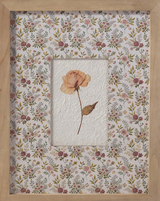 Pressed Flower Botanical Wall Art, Set of 2 | Natural Wood Frames
