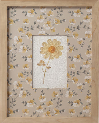 Pressed Flower Botanical Wall Art, Set of 2 | Natural Wood Frames