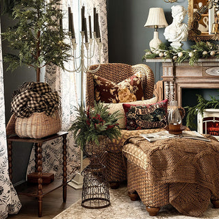 Willow Woven Lidded Basket with Vegan Leather Strap