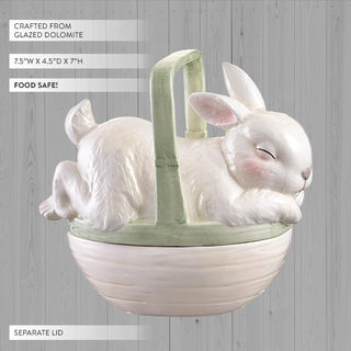 Easter Bunny Basket Jar with Lid | Food Safe