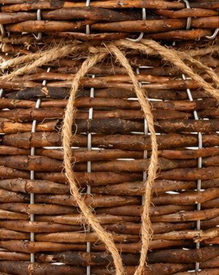 Cottage Woven Willow Milk Can Basket