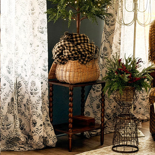 Willow Woven Lidded Basket with Vegan Leather Strap