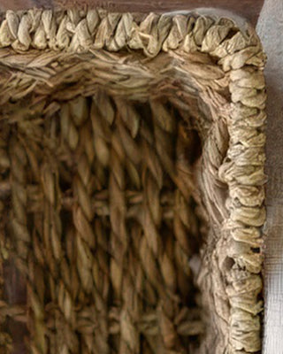 Handwoven Seagrass Bread Basket, Set of Two