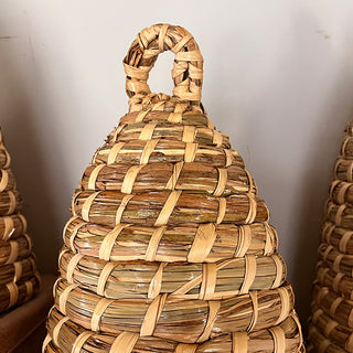 Handwoven Natural Palm Bee Skep Baskets