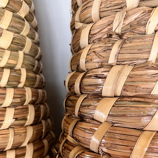 Handwoven Natural Palm Bee Skep Baskets
