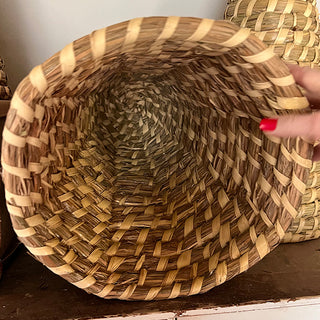 Handwoven Natural Palm Bee Skep Baskets