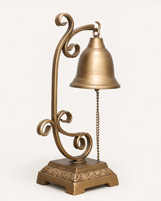Nostalgic Metal Bell on Stand 13 Inch Farmhouse Tabletop Christmas Decor
