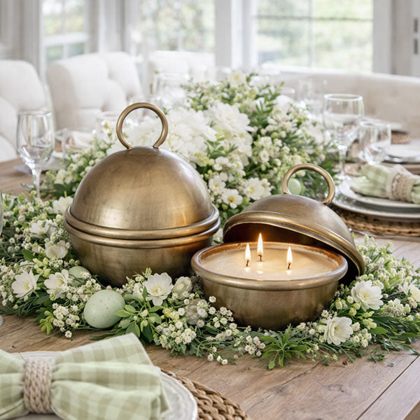 Oversized Bell-Shaped Scented Candles, Set of 2