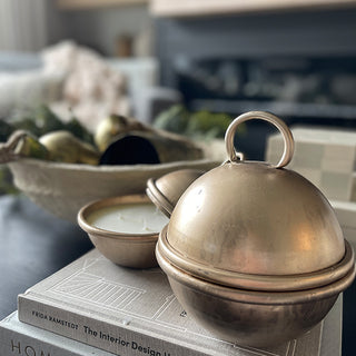 Decorative brass cloche candle modern home decor