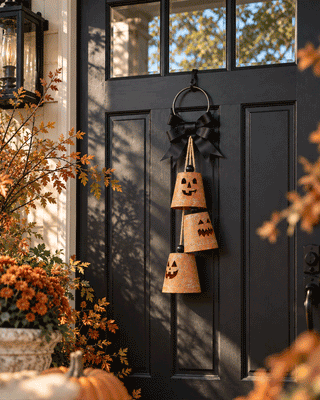 Ghost & Jack-O'-Lantern Bell Door Hangers, Choose Your Style