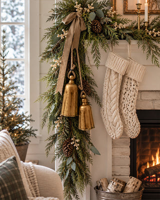 Galvanized Holiday Bells, Set of 2