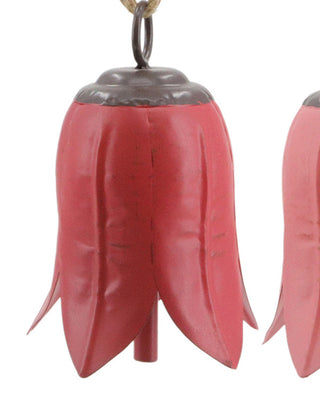 Hand-Painted Metal Tulip Bell Ornaments, Set of 3
