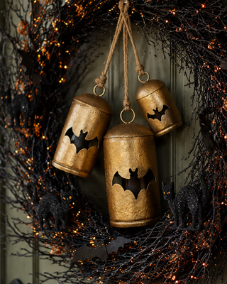 Hand-Cut Metal Halloween Bells, Set of 3, Choose Your Style