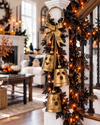 Ghost & Jack-O'-Lantern Bell Door Hangers, Choose Your Style