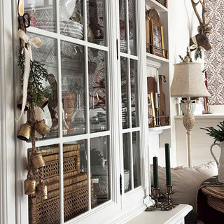 Rustic Gold Metal Hanging Bells with Jute Rope