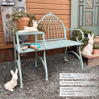 Birdcage Inspired Outdoor Garden Bench