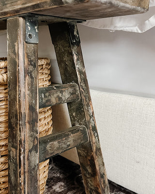 Vintage Inspired Wooden Bench Potting Riser