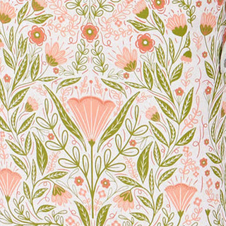 Pink floral print on decorative storage organizer

