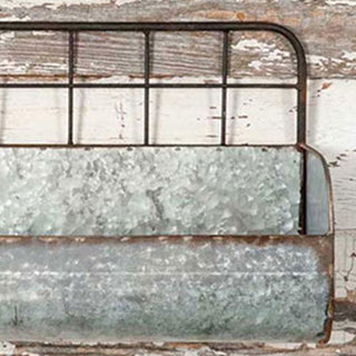 Metal Wall Baskets with Wire Back, Set of Two