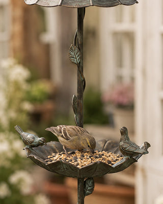 Iron Umbrella Birdfeeder Yard Stake 40 Inches